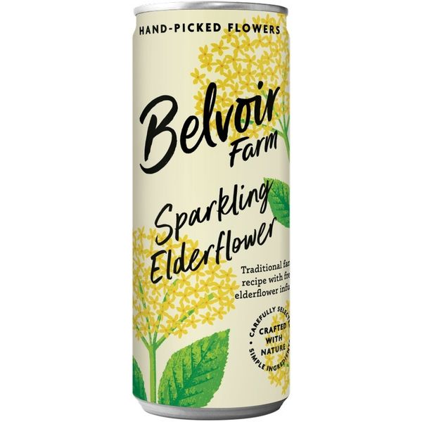 Belvoir Sparkling Elderflower Presse, Can, 250 ml x 12